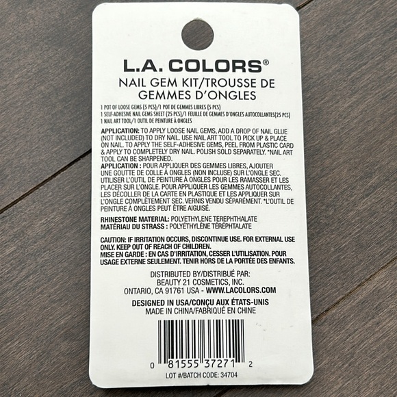 L.A. COLORS Nail Gem Kit, Nail Art Beauty Fashion Accessories Stickers Self Care - Picture 6 of 8